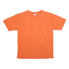 FIBRES Mens Orange T-Shirt M Short Sleeve Crew Neck Plain Cotton Blend Casual