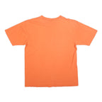 FIBRES Mens Orange T-Shirt M Short Sleeve Crew Neck Plain Cotton Blend Casual