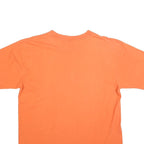 FIBRES Mens Orange T-Shirt M Short Sleeve Crew Neck Plain Cotton Blend Casual