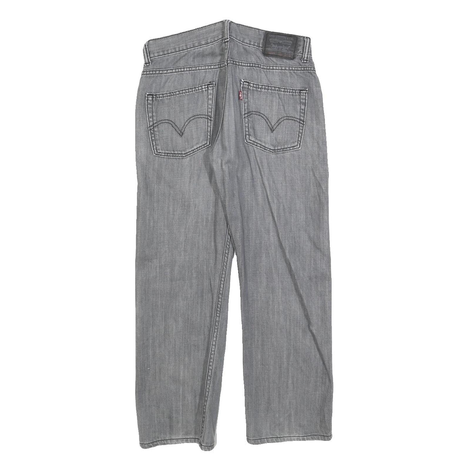 LEVI'S 514 Classic Mens Jeans Grey Classic Straight Denim Light W28 L25 Zip