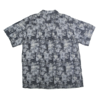 IMPRINTS Mens Black & White Rayon Shirt XL Abstract Pattern Button Up