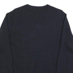 IZOD Mens Navy Blue Grey Argyle Cotton Jumper V-Neck Basic Knit M Classic