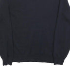 IZOD Mens Navy Blue Grey Argyle Cotton Jumper V-Neck Basic Knit M Classic