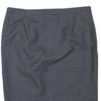 JIGSAW Womens Grey Pencil Knee Length Cotton Blend Checked Skirt M Classic