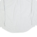 TOMMY HILFIGER Mens White & Grey Striped Shirt XL Cotton Blend Classic Fit Long