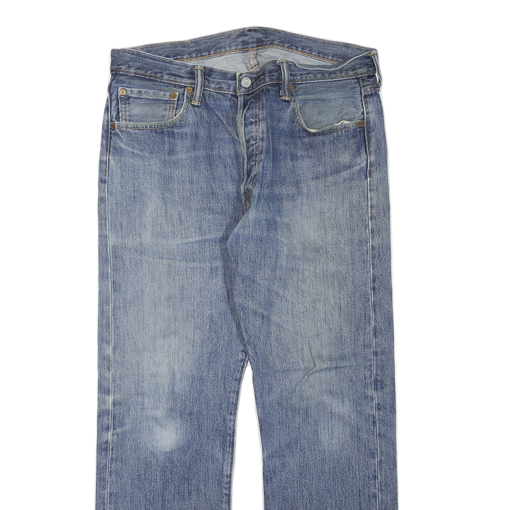 LEVI'S 501 Mens Jeans Blue Regular Straight Denim Medium Wash W36 L30 Classic