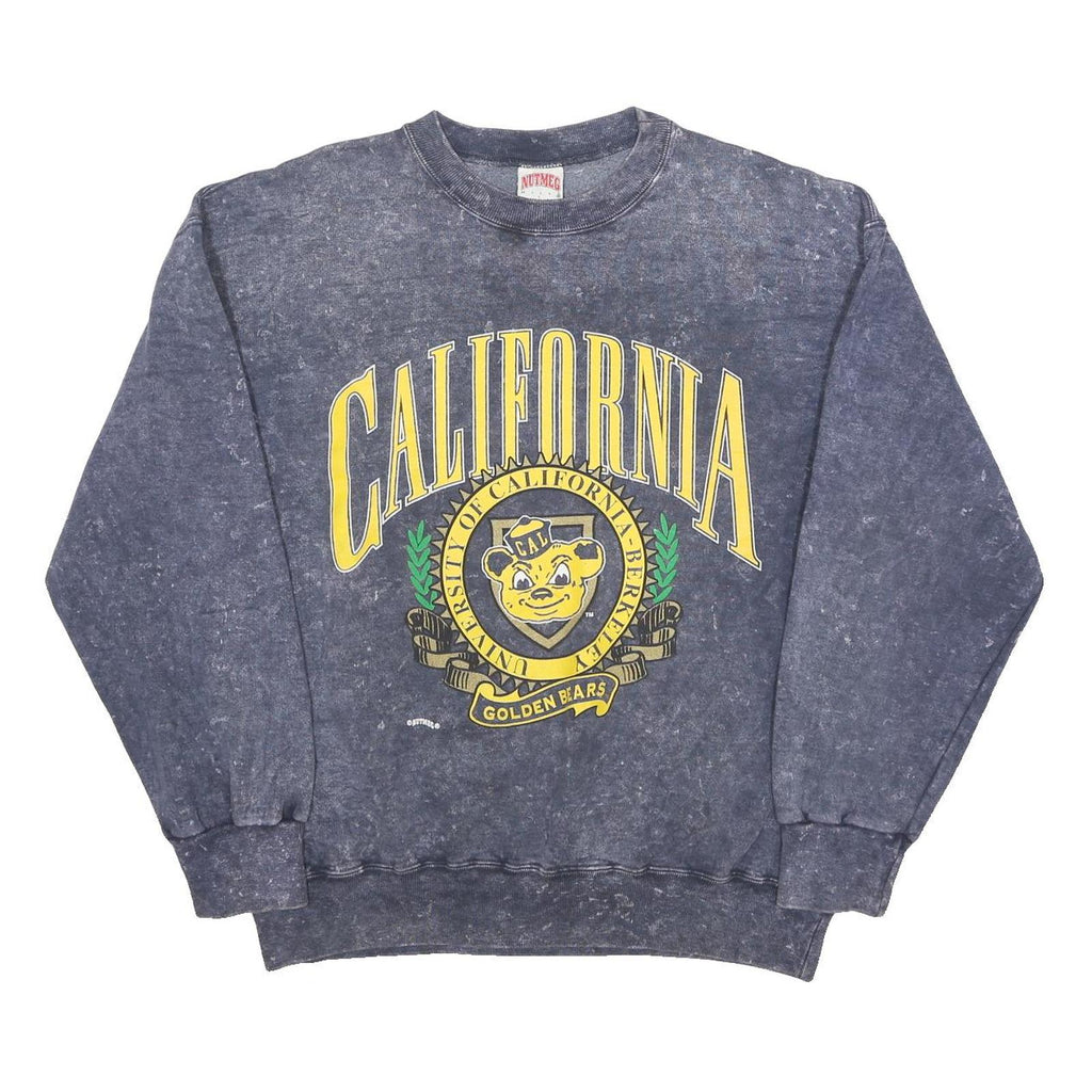 NUTMEG Mens Blue California Crew Neck L Sweatshirt University Graphic Vintage