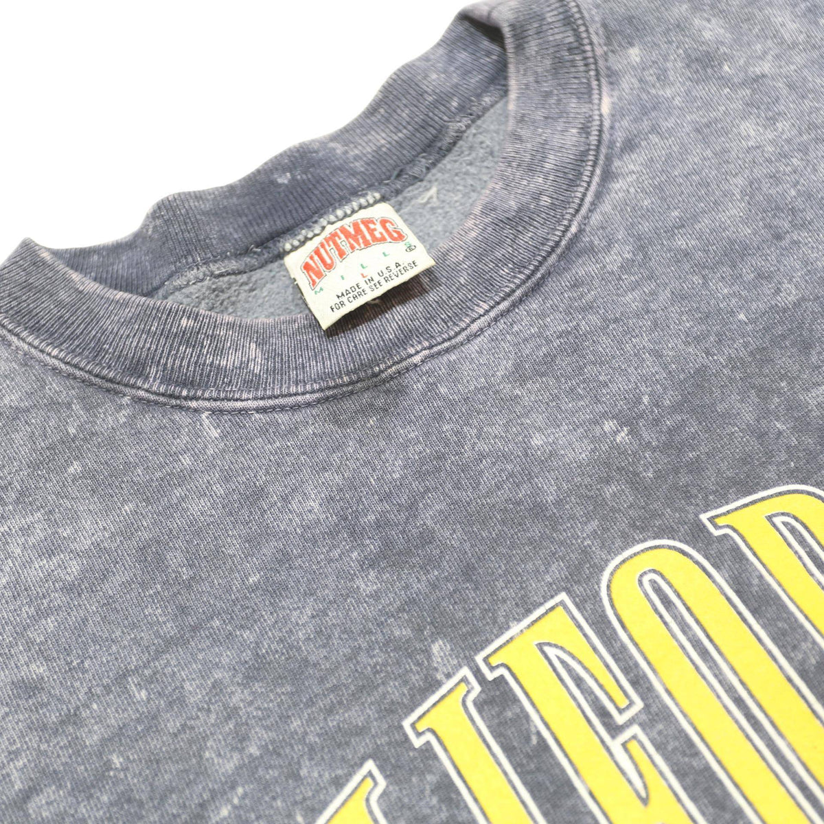NUTMEG Mens Blue California Crew Neck L Sweatshirt University Graphic Vintage