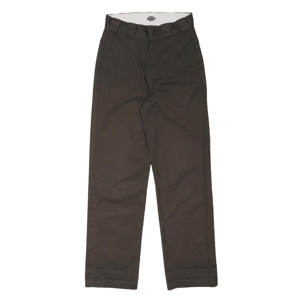 DICKIES Womens Polyester Blend Black Regular Straight Trousers W26 L28 Workwear
