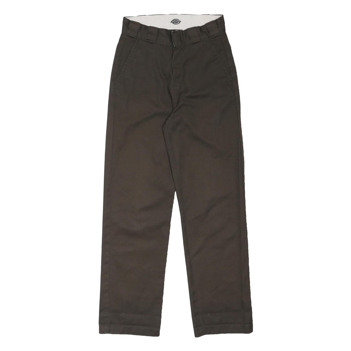 DICKIES Womens Polyester Blend Black Regular Straight Trousers W26 L28 Workwear