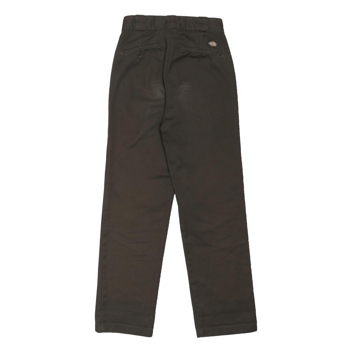 DICKIES Womens Polyester Blend Black Regular Straight Trousers W26 L28 Workwear