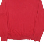 NAUTICA Mens Red Pullover Plain 1/4 Zip Jumper XL Cotton Blend Casual Knitwear