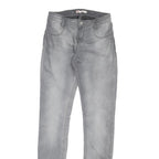 LEVI'S Womens Grey Regular Fit Skinny Denim Jeans W26 L32 Classic Comfort Zip