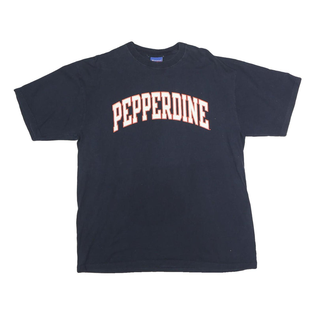 CHAMPION Mens Black Pepperdine Graphic T-Shirt XL Short Sleeve Crew Neck