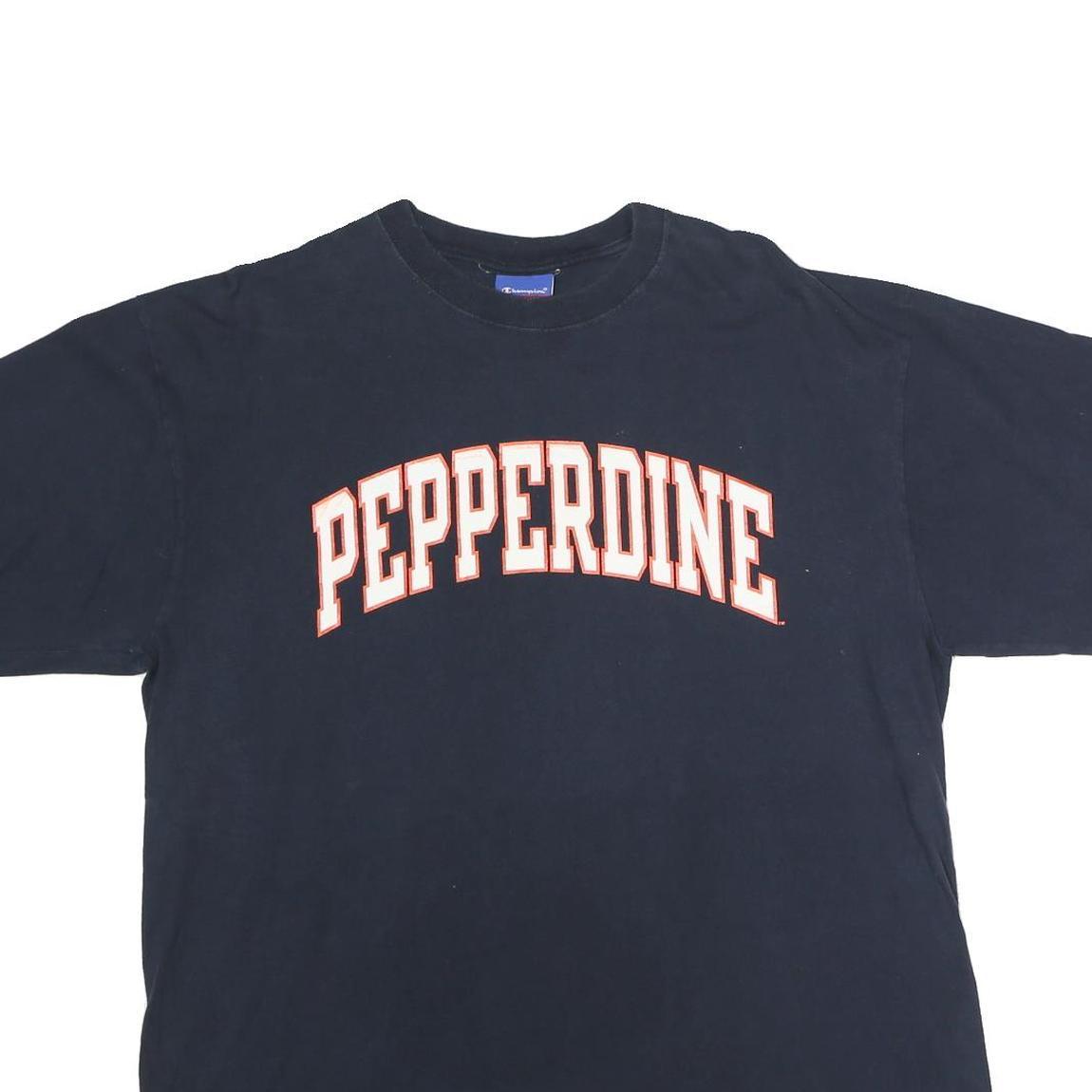 CHAMPION Mens Black Pepperdine Graphic T-Shirt XL Short Sleeve Crew Neck