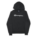 CHAMPION Boys Black Pullover Hoodie 2XL Cotton Blend Classic Logo