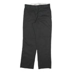 DICKIES Mens Black Cotton Blend Regular Fit Straight Leg Trousers W32 L30