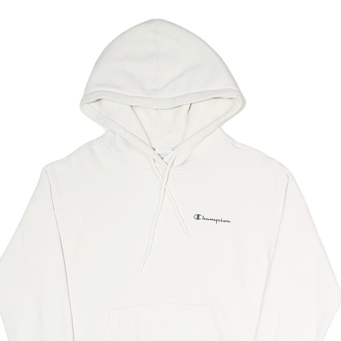 CHAMPION Womens White Pullover Hoodie S Cotton Blend Casual Premium Comfort