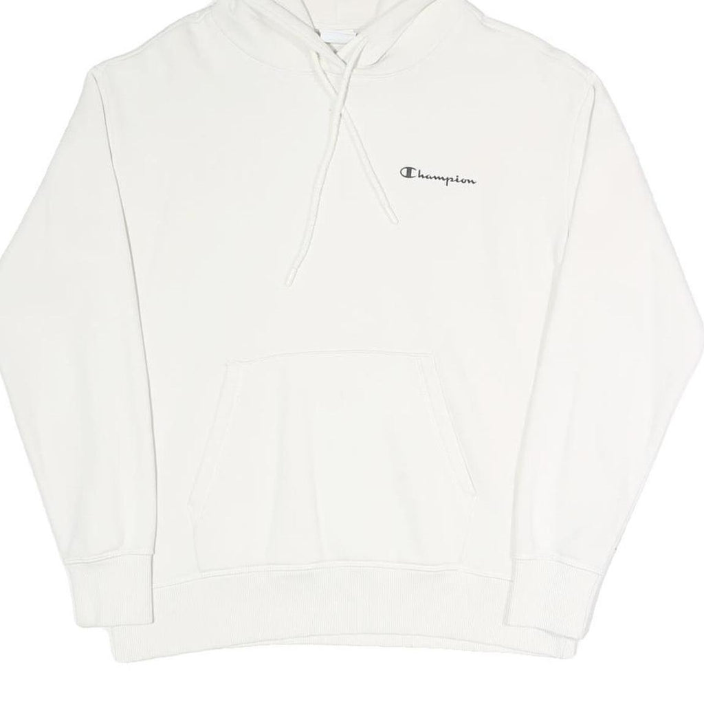 CHAMPION Womens White Pullover Hoodie S Cotton Blend Casual Premium Comfort