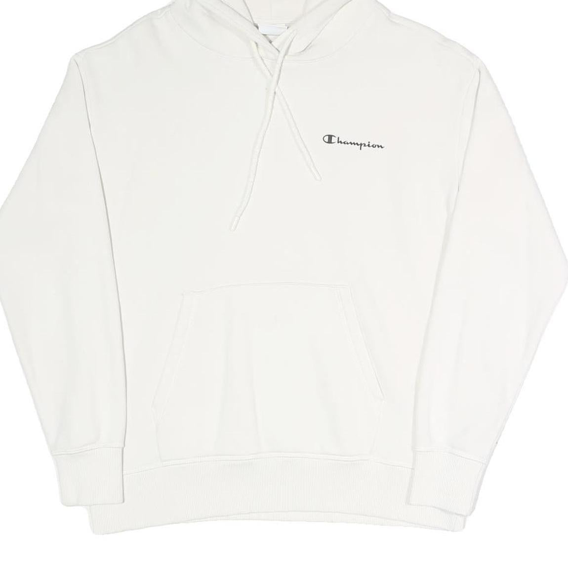 CHAMPION Womens White Pullover Hoodie S Cotton Blend Casual Premium Comfort