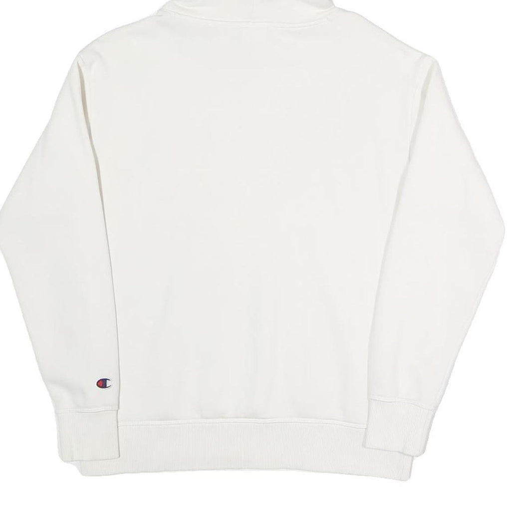 CHAMPION Womens White Pullover Hoodie S Cotton Blend Casual Premium Comfort