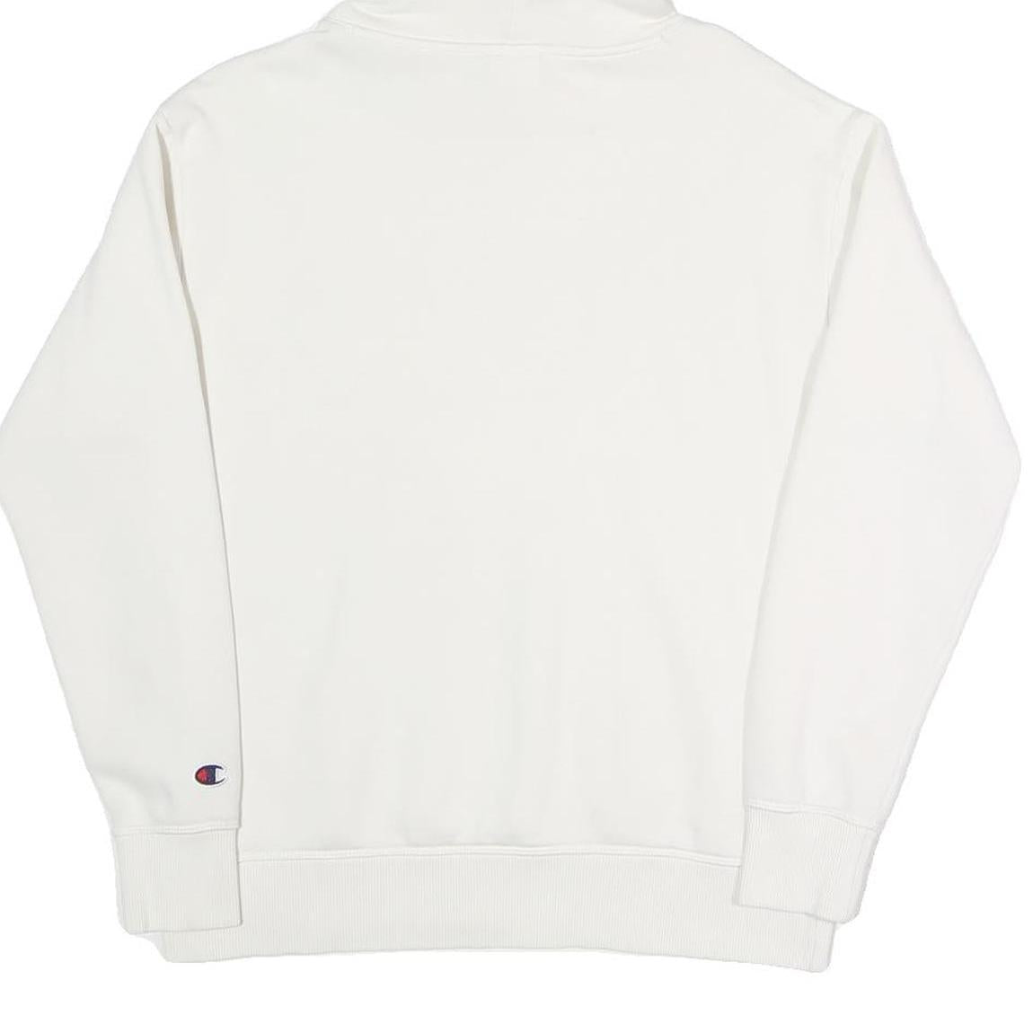 CHAMPION Womens White Pullover Hoodie S Cotton Blend Casual Premium Comfort