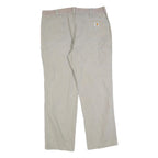 CARHARTT Mens Cotton Blend Beige Relaxed Fit Straight Leg Trousers W40 L32