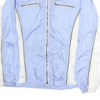 SJB Womens Blue & White Zip Up Lightweight Polyester Jacket L Outdoor Casual