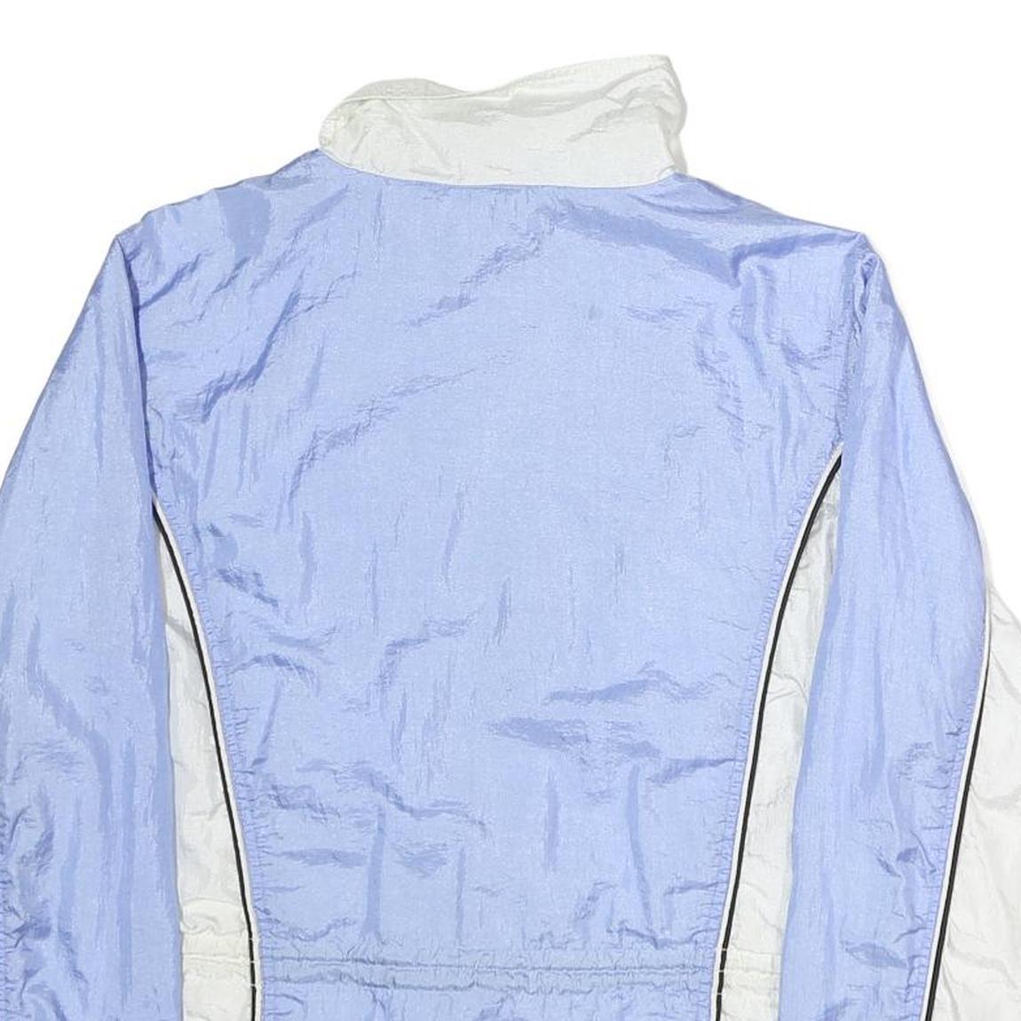 SJB Womens Blue & White Zip Up Lightweight Polyester Jacket L Outdoor Casual