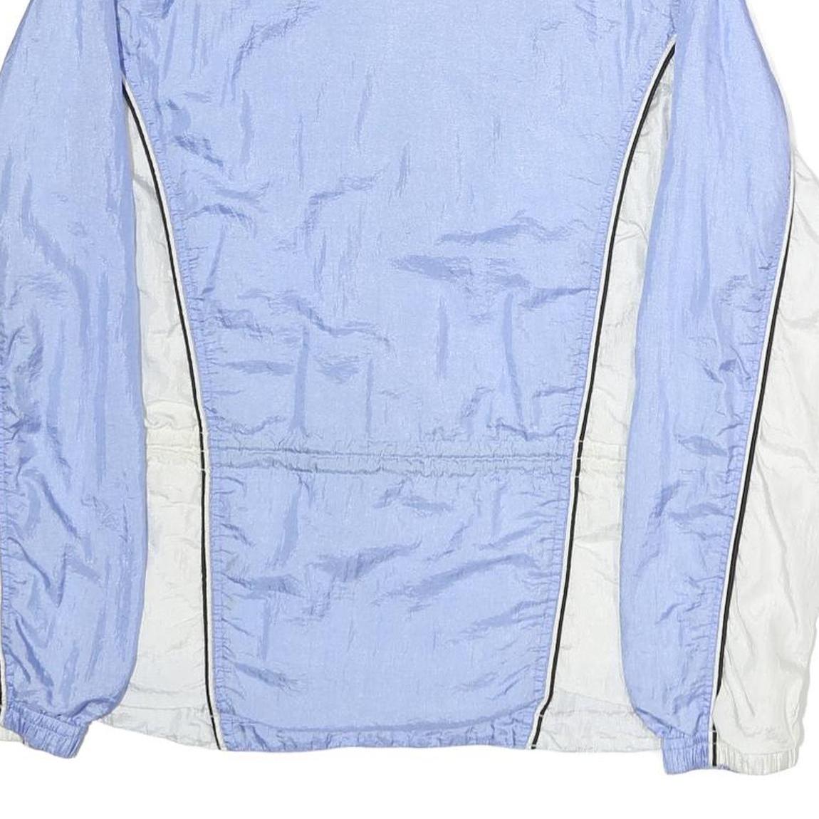 SJB Womens Blue & White Zip Up Lightweight Polyester Jacket L Outdoor Casual