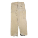 DICKIES Mens Relaxed Jeans Beige Denim W32 L32 Distressed Workwear Utility