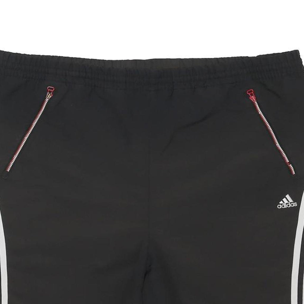 ADIDAS Mens Black Casual Shorts XL W41 Polyester Blend Zip Pockets Sports Logo