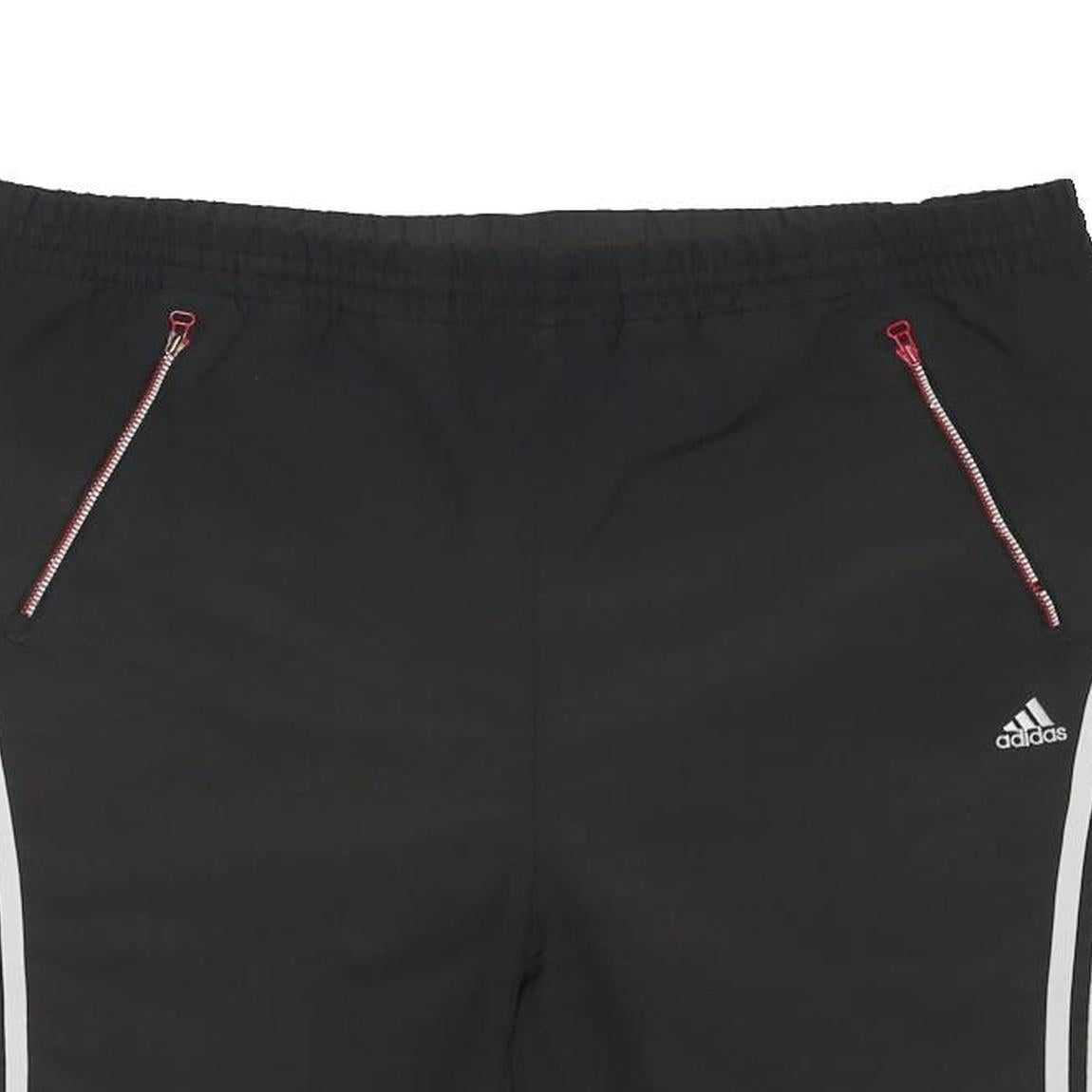 ADIDAS Mens Black Casual Shorts XL W41 Polyester Blend Zip Pockets Sports Logo