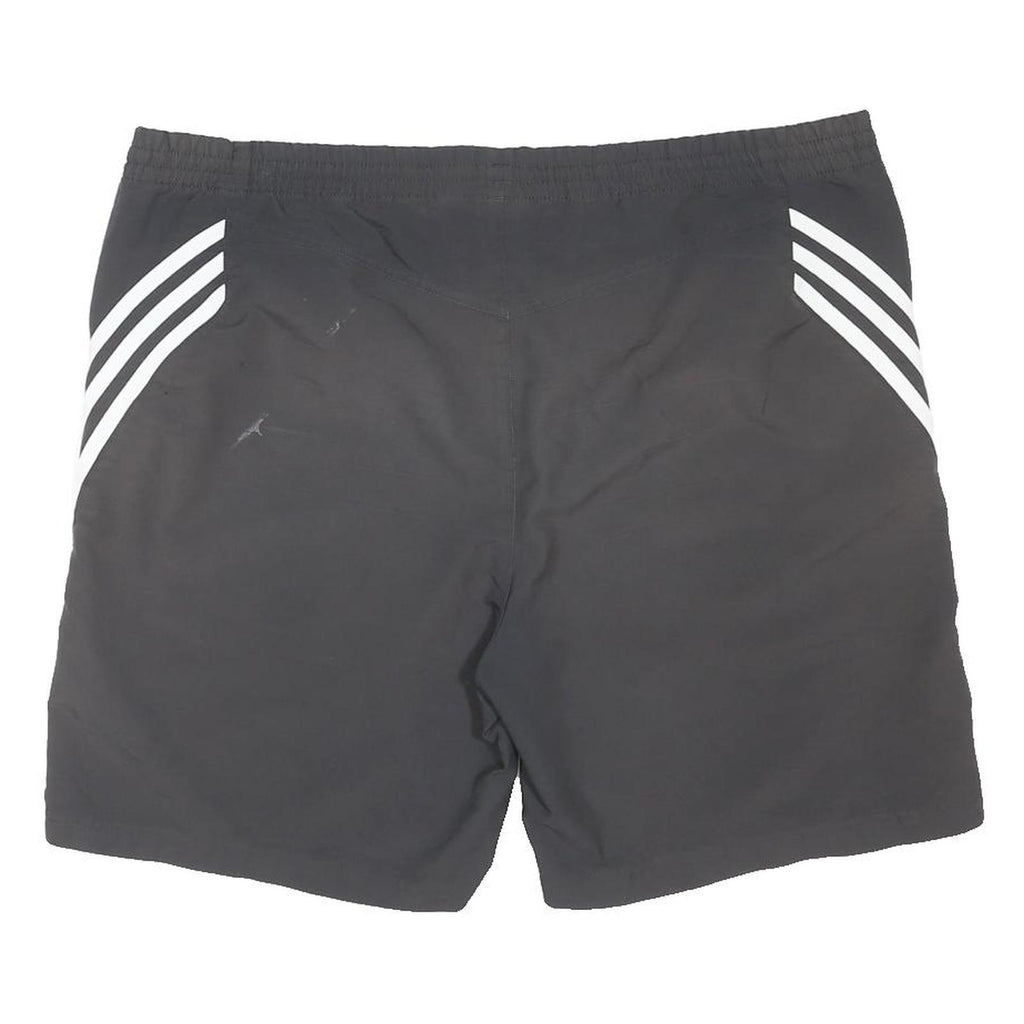 ADIDAS Mens Black Casual Shorts XL W41 Polyester Blend Zip Pockets Sports Logo