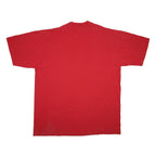 DISNEY Mens Red Mickey Graphic T-Shirt One Size Short Sleeve Crew Neck Cartoon