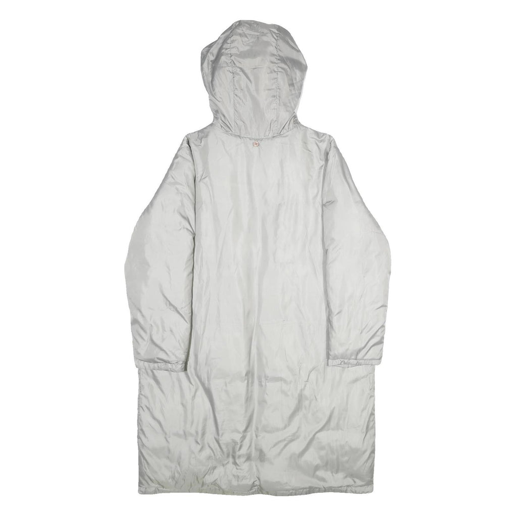 GUESS Womens Grey & Pink Faux Fur Hooded Polyester Blend Long Sleeve Jacket XS