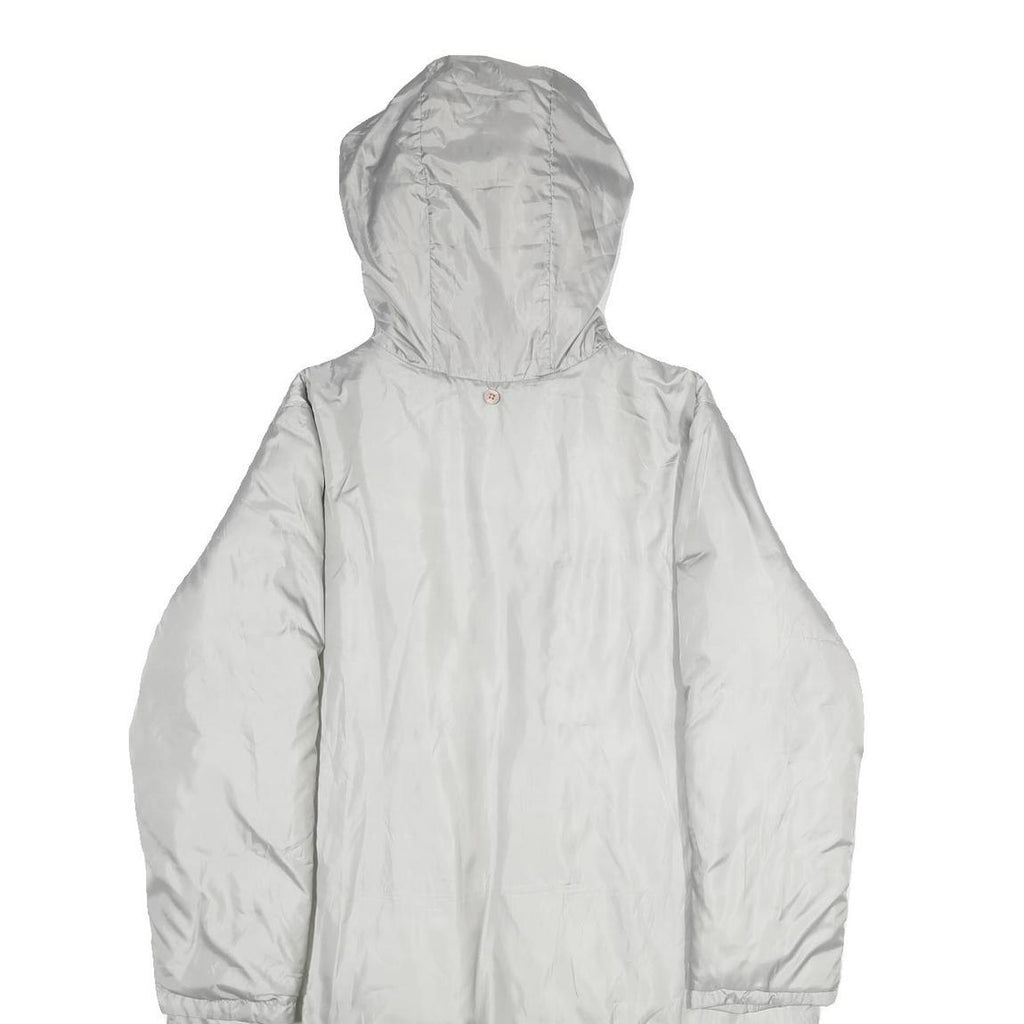 GUESS Womens Grey & Pink Faux Fur Hooded Polyester Blend Long Sleeve Jacket XS