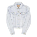 LEVI'S Womens Blue Denim Jacket XS Cotton Blend Button Closure Classic Fit