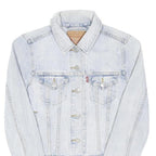LEVI'S Womens Blue Denim Jacket XS Cotton Blend Button Closure Classic Fit