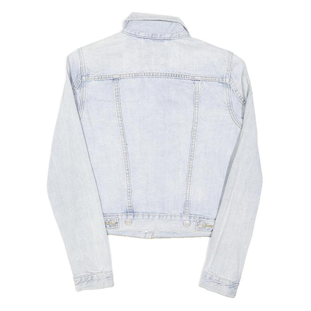 LEVI'S Womens Blue Denim Jacket XS Cotton Blend Button Closure Classic Fit