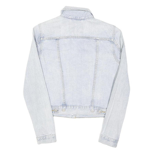 LEVI'S Womens Blue Denim Jacket XS Cotton Blend Button Closure Classic Fit