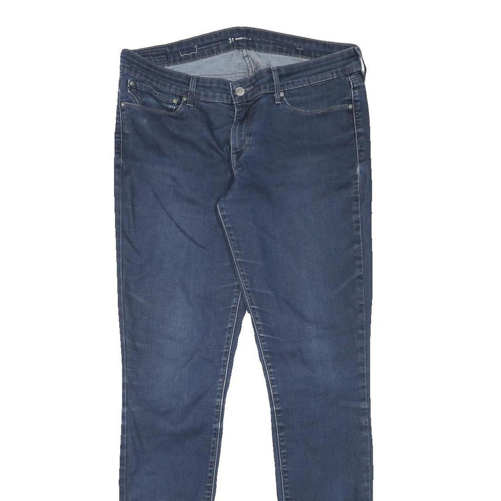 LEVI'S Womens Slim Blue Denim Jeans W32 L31 Stretch Cotton Blend Zip Fastening