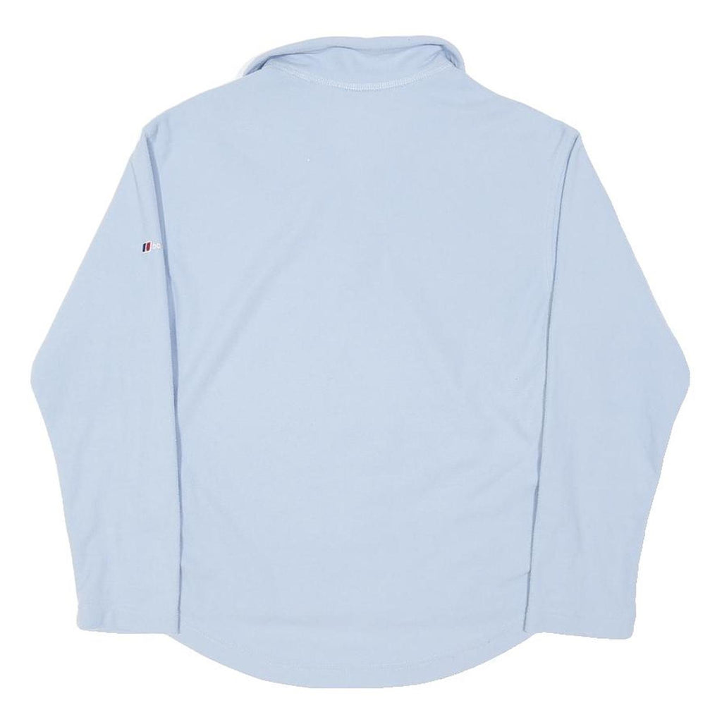 BERGHAUS Womens Blue Plain Pullover Jumper Crew Neck Knit UK 10 Polyester Blend