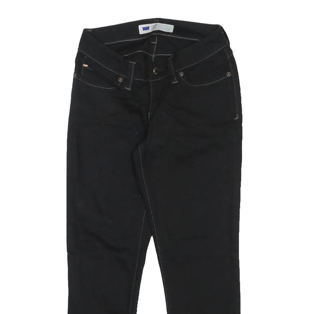 LEVI'S Womens Jeans Black Slim Skinny Denim W24 L24 Zip Cotton Blend