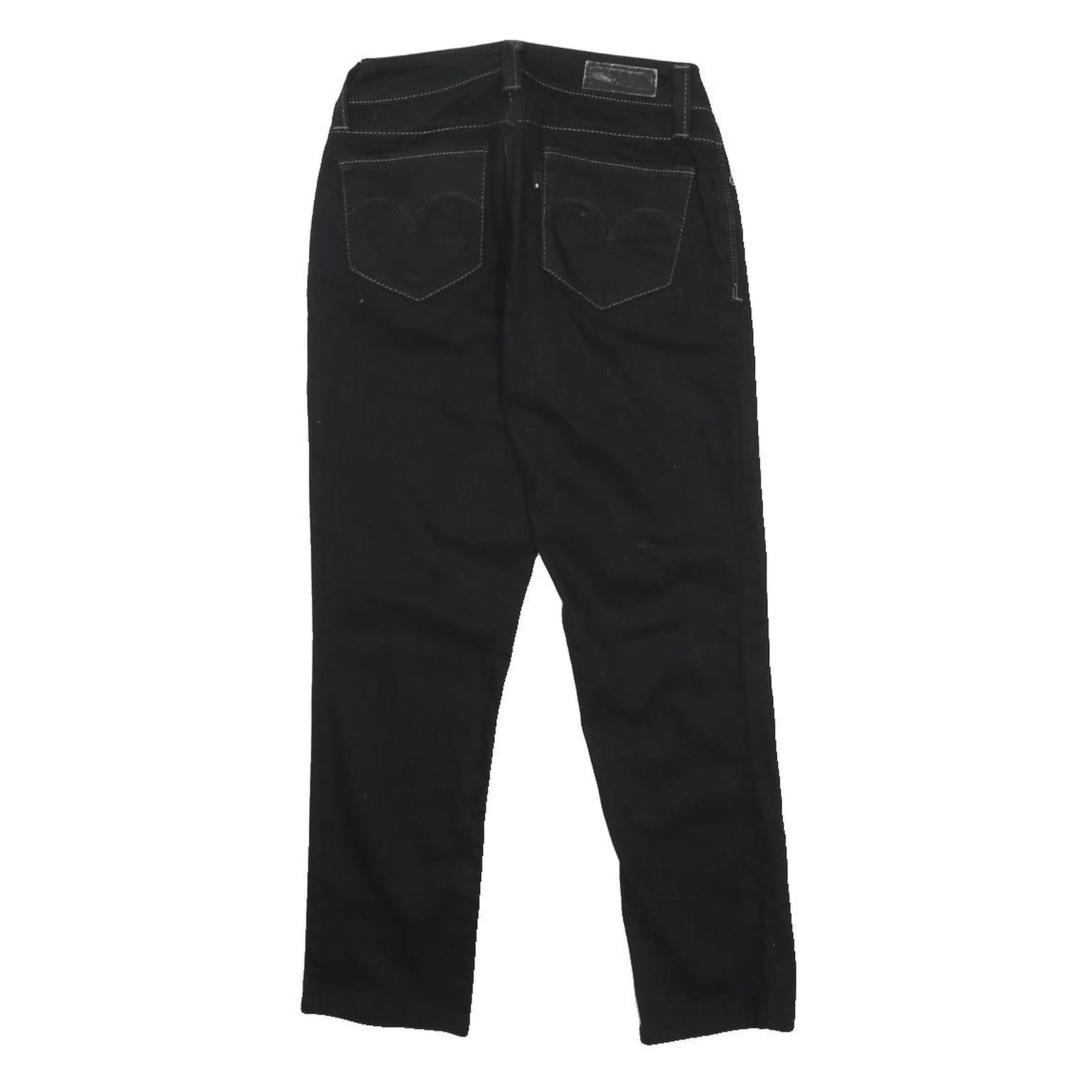 LEVI'S Womens Jeans Black Slim Skinny Denim W24 L24 Zip Cotton Blend