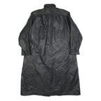 WEILEMANN Womens Black Leather Button Jacket L Leather Long Sleeve Classic