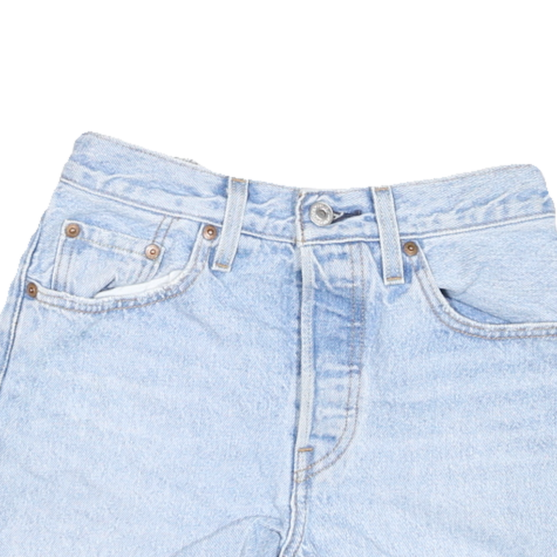 LEVI'S Womens Shorts Blue Denim S W26 Casual Cut-Off Distressed Hem