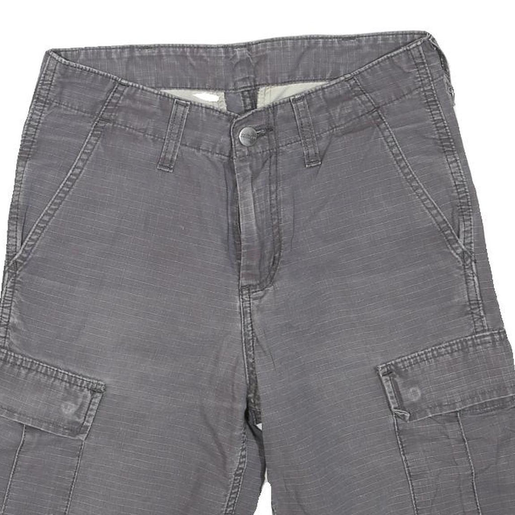 CARHARTT Mens Grey Cargo Shorts S W28 Cotton Blend Workwear Durable