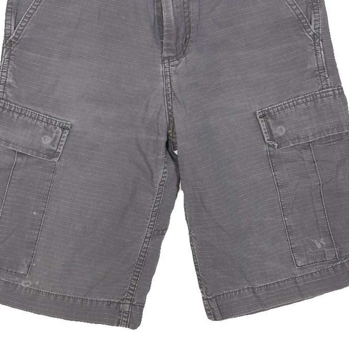 CARHARTT Mens Grey Cargo Shorts S W28 Cotton Blend Workwear Durable