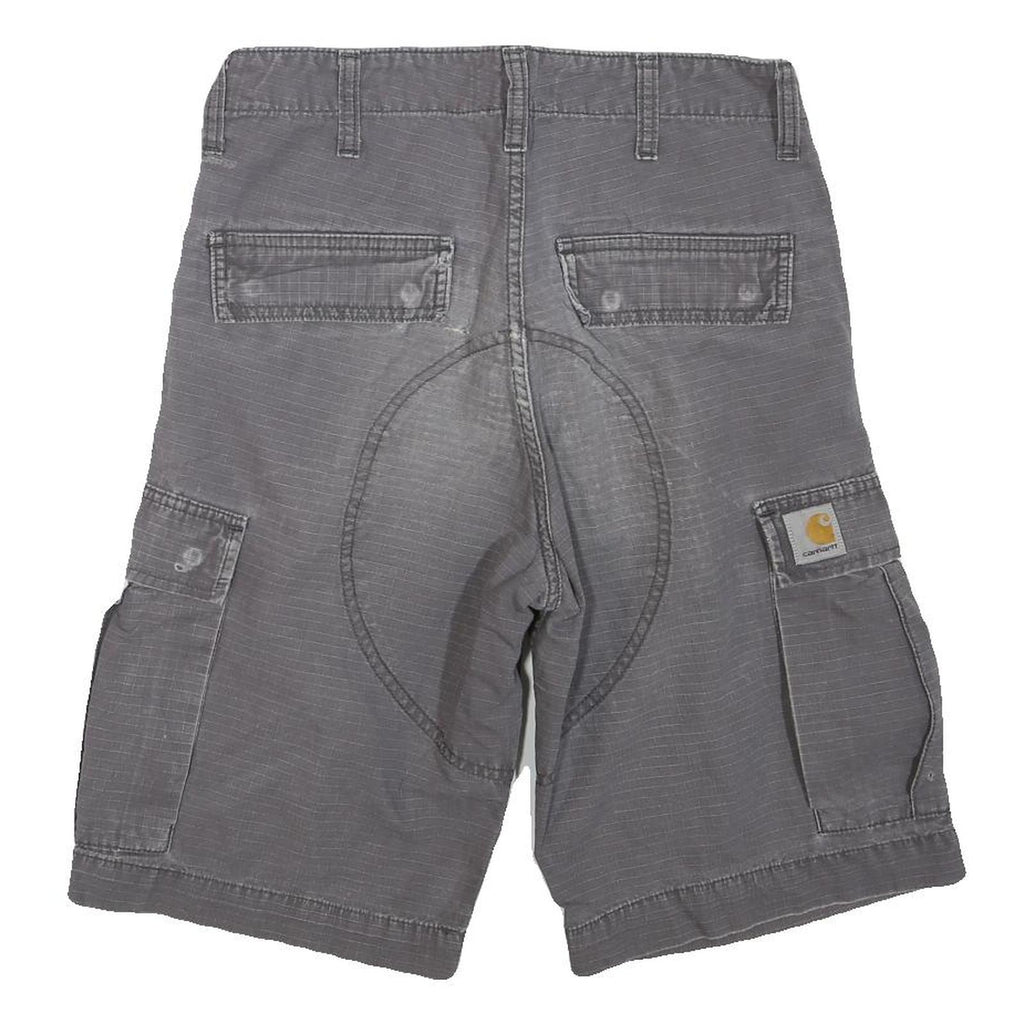 CARHARTT Mens Grey Cargo Shorts S W28 Cotton Blend Workwear Durable